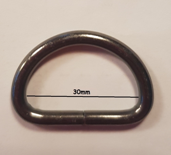 D-Ring 30mm anthrazit